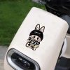Labubu Popmart  Sticker Black And White Checkered Scarf, Canvas, Creative Car Sticker, Car, Motorcycle, Electric Bike Chassis Decoration Sticker - Image 3