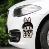 Labubu Popmart  Sticker Black And White Checkered Scarf, Canvas, Creative Car Sticker, Car, Motorcycle, Electric Bike Chassis Decoration Sticker - Image 4