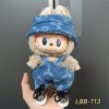 Vintage Printed Wide Brimmed Hat And Overalls Combination Specially Designed For Cute Plush Toys As Outdoor Adventure Clothing - Image 5