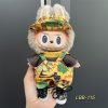 Vintage Printed Wide Brimmed Hat And Overalls Combination Specially Designed For Cute Plush Toys As Outdoor Adventure Clothing - Image 3
