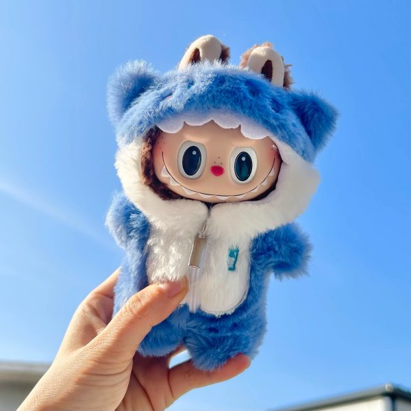 17cm Cute Mini Plush Doll'S Clothes Outfit Accessories For Korea Kpop  Labubu Idol Dolls Shark Onesie Clothing DIY Girl Gift