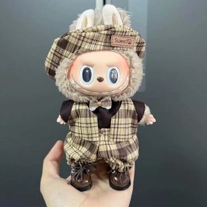 For 15-17cm Labubu Doll Clothes Vintage Dress Doll Clothes Flower Skirt Dolls Accessories Cute Decoration Little Cloths( no doll