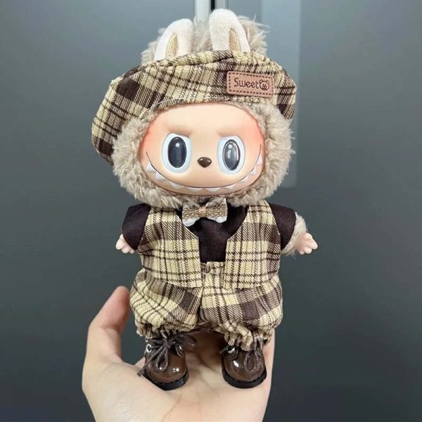 For 15-17cm Labubu Doll Clothes Vintage Dress Doll Clothes Flower Skirt Dolls Accessories Cute Decoration Little Cloths( no doll