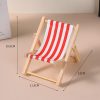 Doll'S Chair Outfit Accessories For Ropa Labubu 10cm Cotton Doll Summer Vacation Wooden Beach Reclining Camping Chair Ornament - Image 10