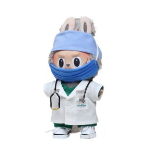 New Arrive 6.7 Inch Doll Doctor Clothes Pant Mask Hat Coat Nurse Dresses Kids Toys Dolls Accessories For Labubu DIY Dressing