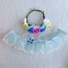 Chinese Qipao Hairpin Flower Dress For Labubu 3.0 Outfit Summer Countryside Princess Doll Clothes For V1/V2/V3 Labubu - Image 17