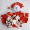 Japanese Style Dress Up For 17cm Labubu Doll Outfit Koi Cherry Blossom Pattern Kimono Doll Suit Doll Clothes Set - Image 30