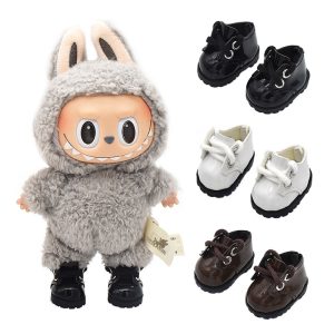 For 17cm Labubu Shoes Leather PU Boots Dolls Shoes Toys Accessories Fashion Trend Boots DIY Doll Accessories