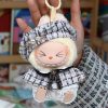 Mini Doll'S Clothes Outfit Accessories For Korea Kpop Exo 15-17cm Labubu Classic Grid Style Dress Cloak Set Beret Clothing Gift - Image 3
