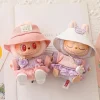 Mini Doll'S Clothes Outfit Accessories For 15-17cm Ropa Labubu & 10cm Cotton Doll Love Hoodie Pink Yarn Skirt Clothing No Doll - Image 3
