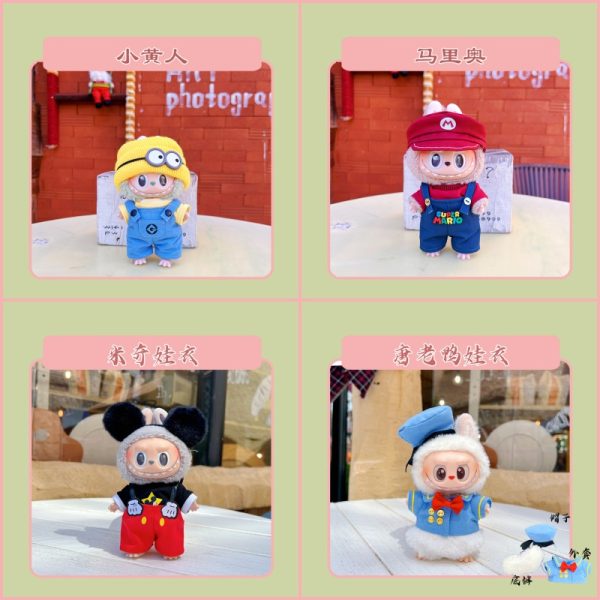 15cm Lafufu Sitting Party Clothes Sitting Posture Cloth Doll Clothes Sun Wukong Minions Small Animals Vinyl Suit Doll Clothes