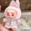 Mini Doll'S Clothes Outfit Accessories For Korea Kpop Exo 15-17cm Labubu Classic Grid Style Dress Cloak Set Beret Clothing Gift - Image 12