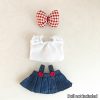 Mini Doll'S Clothes Outfit Accessories For 15-17cm Ropa Labubu & 10cm Cotton Doll Love Hoodie Pink Yarn Skirt Clothing No Doll - Image 20