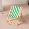 Doll'S Chair Outfit Accessories For Ropa Labubu 10cm Cotton Doll Summer Vacation Wooden Beach Reclining Camping Chair Ornament - Image 17