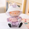 Mini Doll'S Clothes Outfit Accessories For 15-17cm Ropa Labubu & 10cm Cotton Doll Love Hoodie Pink Yarn Skirt Clothing No Doll - Image 7