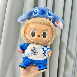 New Only Clothes Pendant Macaron Cloth Labubu 38cm Kawaii Toy Dolls Beautiful Stitch Clothing Lovely Toys Ornaments Cute Gifts