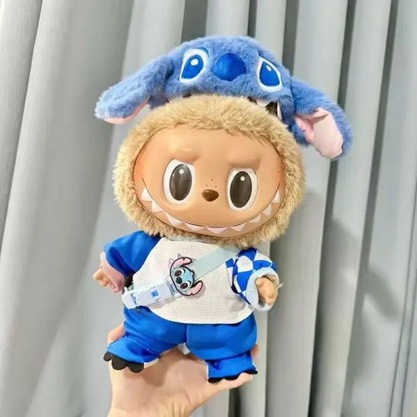 New Only Clothes Pendant Macaron Cloth Labubu 38cm Kawaii Toy Dolls Beautiful Stitch Clothing Lovely Toys Ornaments Cute Gifts