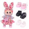 3.8cm Doll Shoes Solid Color Pop Lace up Canvas Shoe PU Shoes For 17cm Labubu Doll Clothes Accessories,Girl's Toys Clothing Gift - Image 5