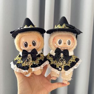 Labubu I II Idol Dolls Sitting Party Clothing Outfit 17cm Mini Plush Doll'S Clothes Magic Whisper Three-Piece For Korea Kpop Exo