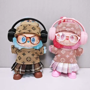 Labubu Doll Clothes Knit Hat Dress Shoes 6-Piece Set For 1st/2nd/3rd Gen