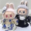 Japanese Style Dress Up For 17cm Labubu Doll Outfit Koi Cherry Blossom Pattern Kimono Doll Suit Doll Clothes Set - Image 6