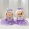 Stylish Daisy & Straw Hat For 3.0 Labubu Ropa Chic Dress With Pearl Headdress - Cute & Elegant Labubu-Themed Outfit - Image 3