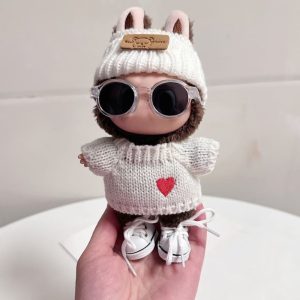 17cm Lafufu Dolls Clothing The Monster Outfit Accessories For Sitting Party Lafufu Letter Hat Love Sweater Casual Shoes