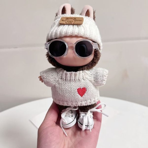 17cm Lafufu Dolls Clothing The Monster Outfit Accessories For Sitting Party Lafufu Letter Hat Love Sweater Casual Shoes