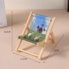 Doll'S Chair Outfit Accessories For Ropa Labubu 10cm Cotton Doll Summer Vacation Wooden Beach Reclining Camping Chair Ornament - Image 8