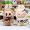 Mini Doll'S Clothes Outfit Accessories For Korea Kpop Exo 15-17cm Labubu Classic Grid Style Dress Cloak Set Beret Clothing Gift - Image 5