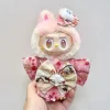 Japanese Style Dress Up For 17cm Labubu Doll Outfit Koi Cherry Blossom Pattern Kimono Doll Suit Doll Clothes Set - Image 5