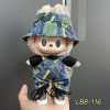 Vintage Printed Wide Brimmed Hat And Overalls Combination Specially Designed For Cute Plush Toys As Outdoor Adventure Clothing - Image 4