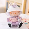 Mini Doll'S Clothes Outfit Accessories For 15-17cm Ropa Labubu & 10cm Cotton Doll Love Hoodie Pink Yarn Skirt Clothing No Doll - Image 6