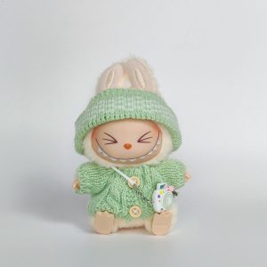 Labubu I II Dolls Cute Clothing 4 Colors Mesh Sweater And Hat Set Accessories Clothing Plush Doll Clothing