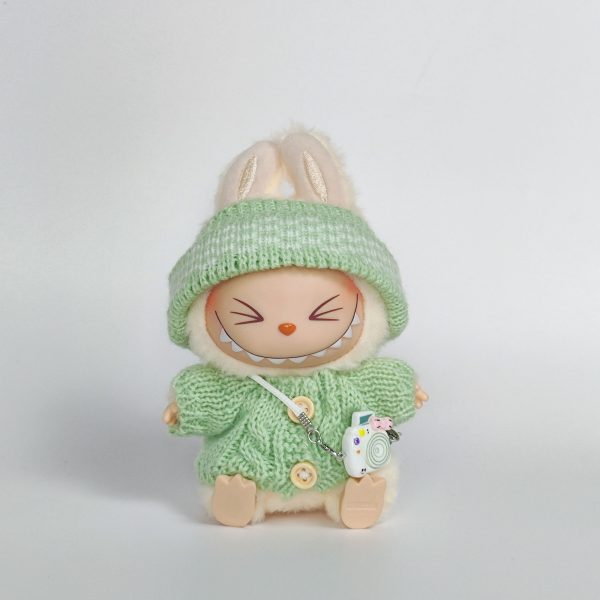 Labubu I II Dolls Cute Clothing 4 Colors Mesh Sweater And Hat Set Accessories Clothing Plush Doll Clothing