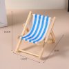 Doll'S Chair Outfit Accessories For Ropa Labubu 10cm Cotton Doll Summer Vacation Wooden Beach Reclining Camping Chair Ornament - Image 13