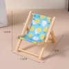 Doll'S Chair Outfit Accessories For Ropa Labubu 10cm Cotton Doll Summer Vacation Wooden Beach Reclining Camping Chair Ornament - Image 7