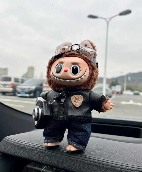 Labubu Kit-Labubu Dool+Coat, Pants, Camera (with flash and sound), Glasses