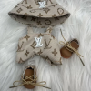 Labubu outfits Plush Doll Replacing Overalls Clothes Set No Toys Color Beige - Image 3